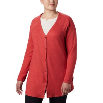 Columbia Ženske Kardigan - By the Hearth Plus Size Crvene | BZAS-82607